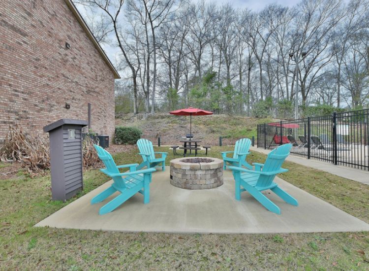 outdoor fire pit area 